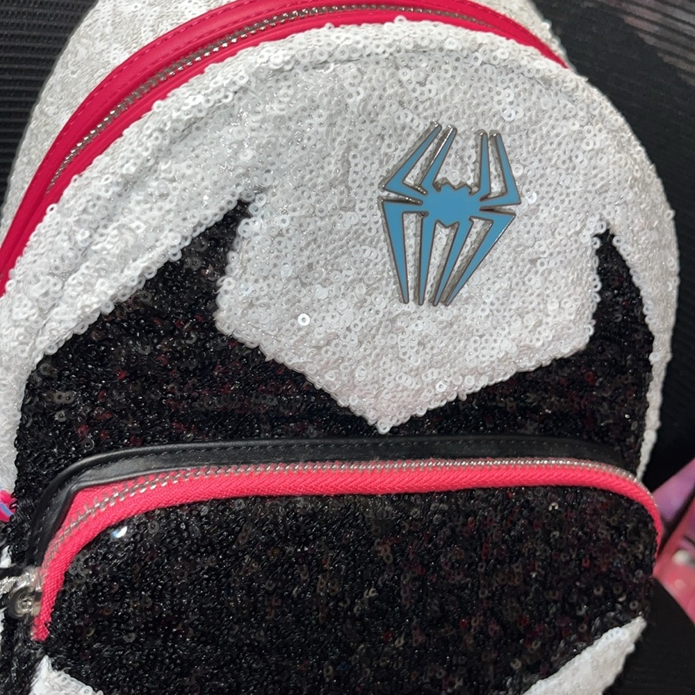 Loungefly Marvel Spider-Man Spider-Gwen Sequin Mini Backpack BoxLunch Exclusive - Picture 2 of 5